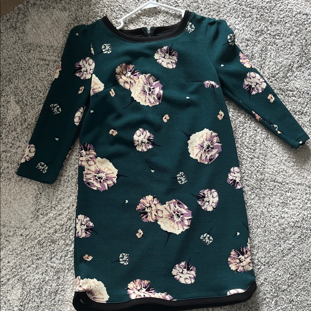 Floral Green Kids Dress